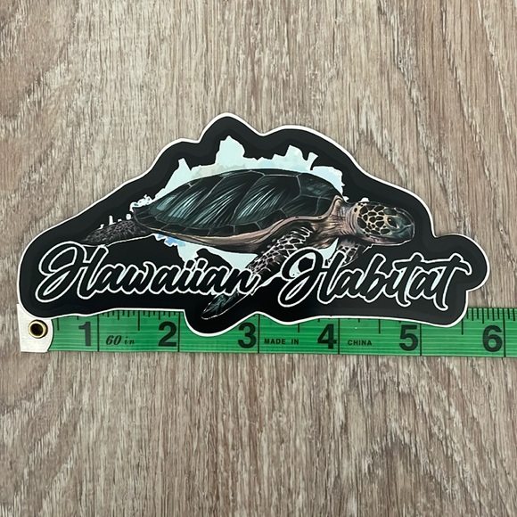 Exclusive Limited Edition Hawaiian Habitat Honu (Sea Turtle) Sticker - Picture 3 of 4